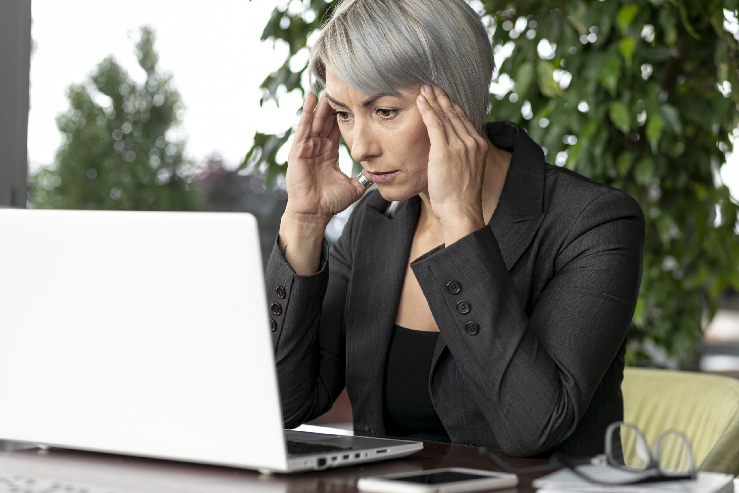 Stressed woman.