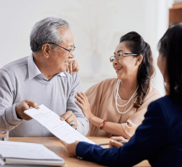 update your estate plan- Senior Couple Having Consultation
